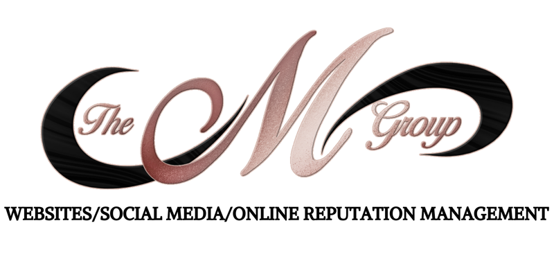 Logo for The M Group, featuring a stylized